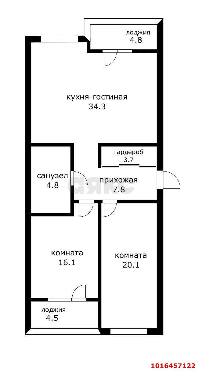 Фото №2: 3-комнатная квартира 96 м² - Краснодар, Карасунский внутригородской округ, Хлопчато-бумажный Комбинат, жилой комплекс Фамилия, мкр. жилой комплекс Баланс, ул. Старокубанская, 124к1