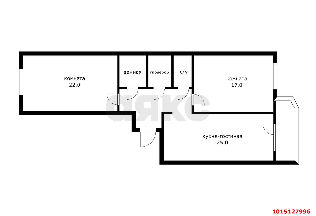 Фото №6: 2-комнатная квартира 77 м² - Краснодар, Молодёжный, Прикубанский внутригородской округ, мкр. жилой комплекс Абрикос, ул. 5-я Дорожная, 68к2