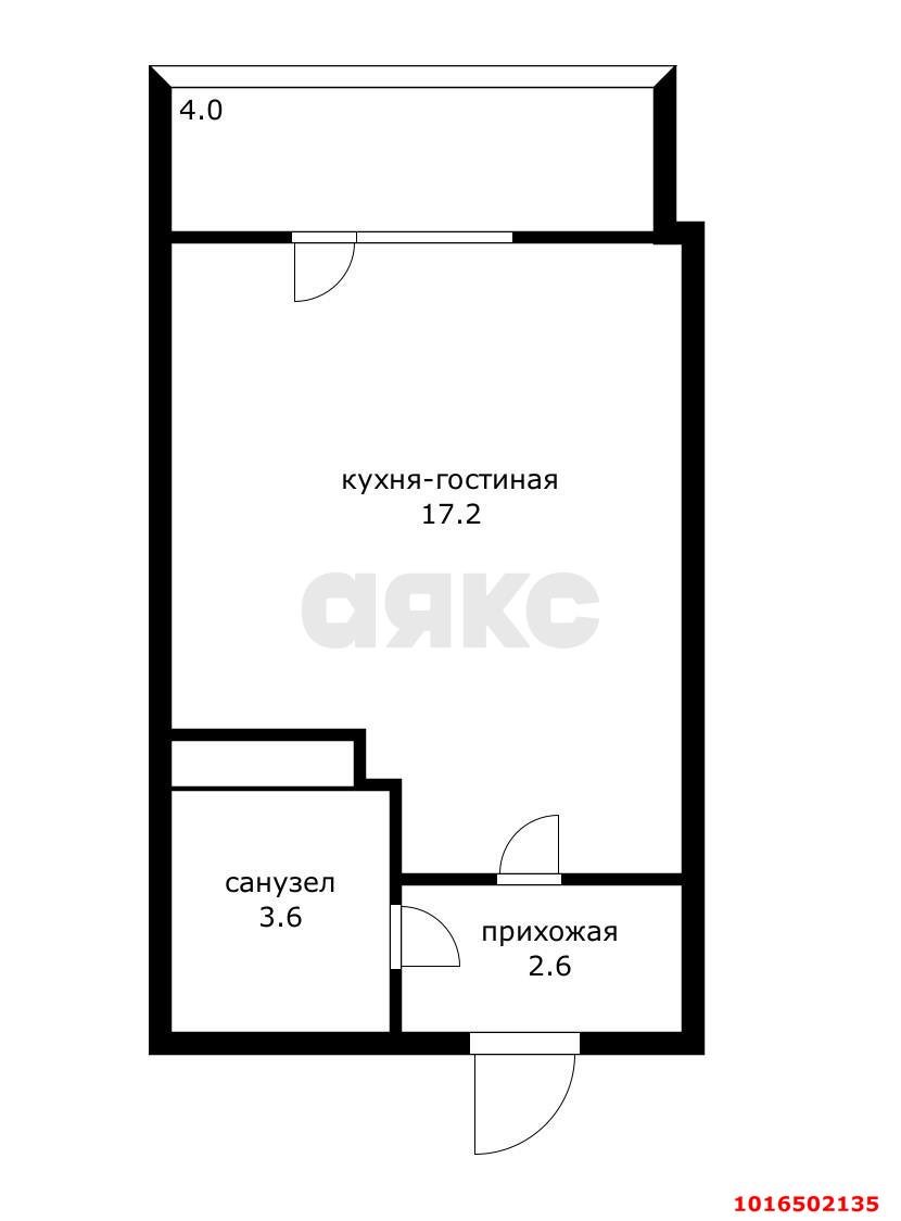 Фото №10: Студия 23 м² - Краснодар, Прикубанский внутригородской округ, мкр. Парк Победы, ул. Героя Пешкова, 14к2