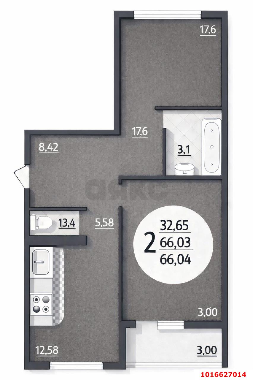 Фото №15: 2-комнатная квартира 66 м² - Краснодар, Прикубанский внутригородской округ, мкр. Восточно-Кругликовский, ул. им. Героя Яцкова И.В., 28