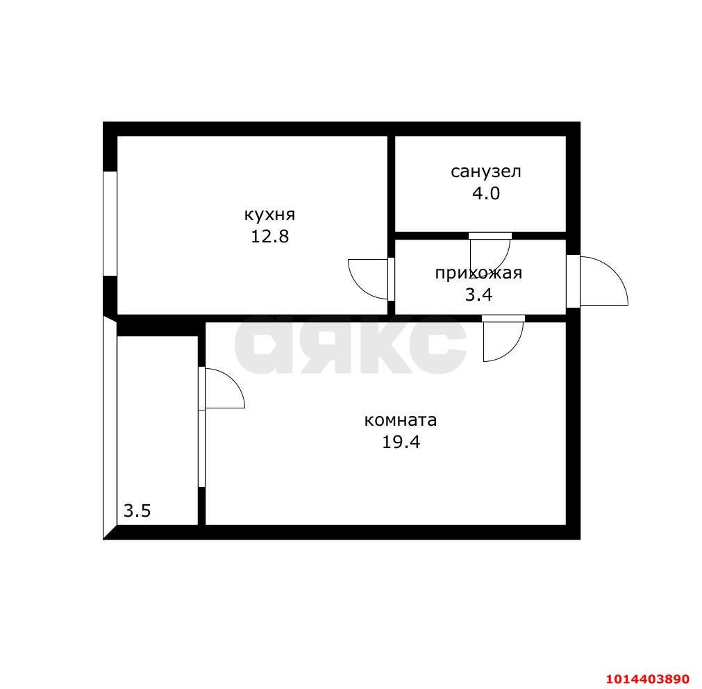 Фото №7: 1-комнатная квартира 39 м² - Краснодар, Карасунский внутригородской округ, мкр. Черёмушки, ул. Селезнёва, 28/2