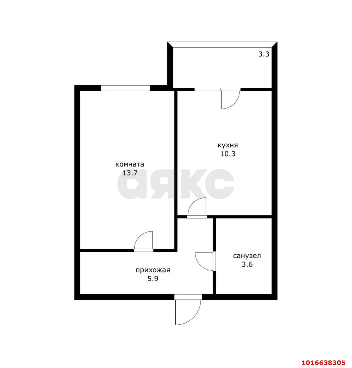 Фото №8: 1-комнатная квартира 39 м² - Новая Адыгея, мкр. жилой комплекс Дарград, ул. Тургеневское шоссе, 33/3к13