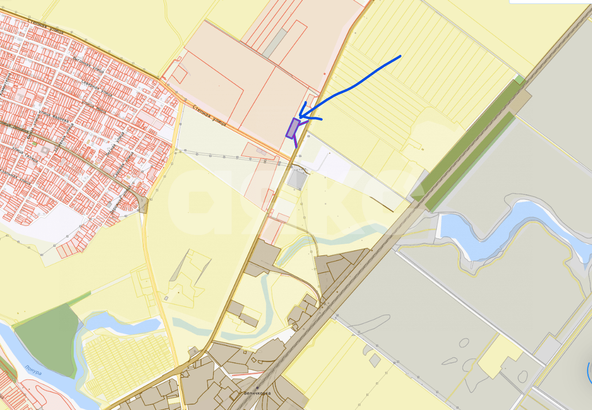 Фото №1: Коммерческая земля 10179 сот. - Калининская