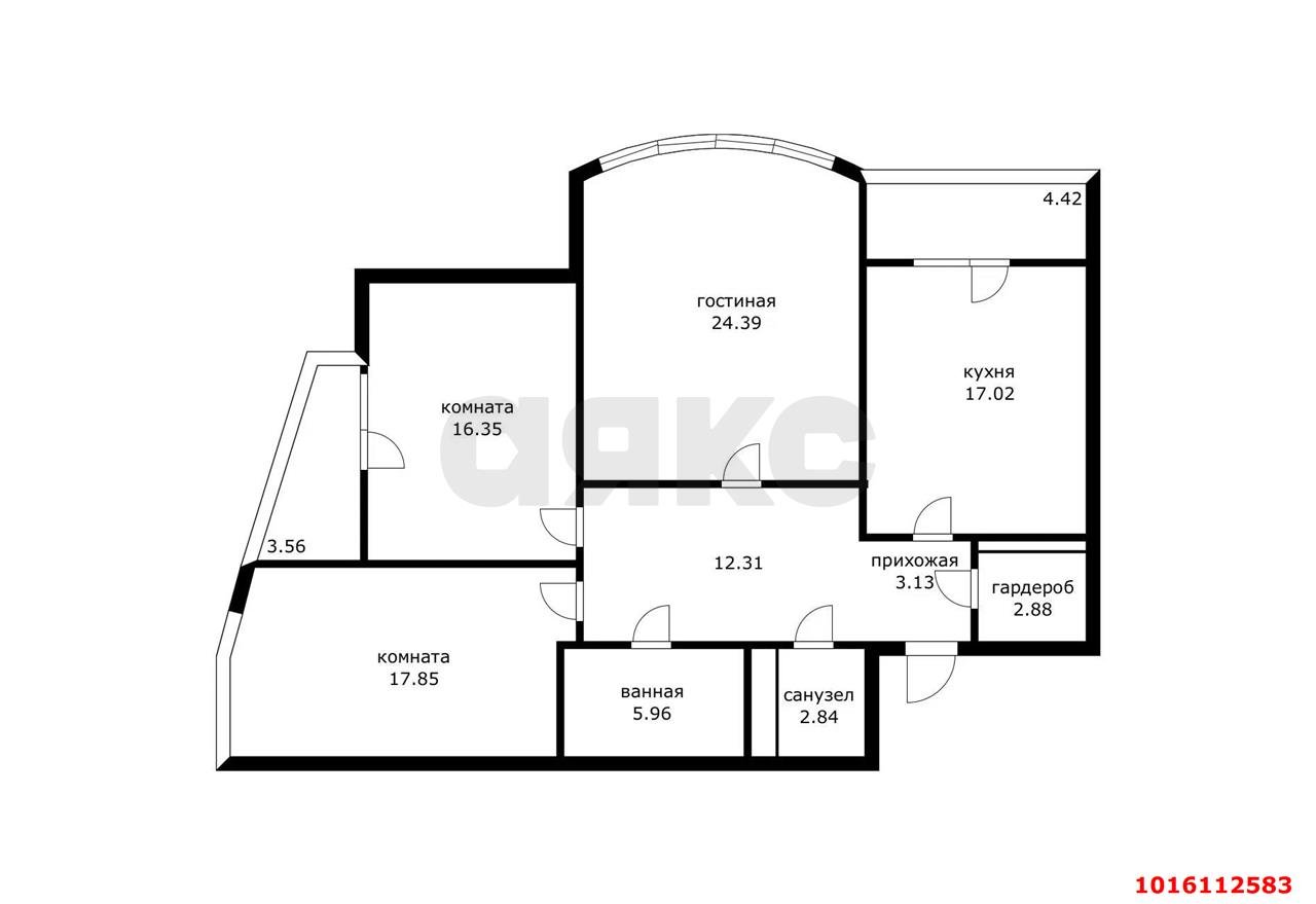 Фото №18: 3-комнатная квартира 112 м² - Краснодар, Горгаз, мкр. Западный внутригородской округ, ул. Николая Кондратенко, 6к2