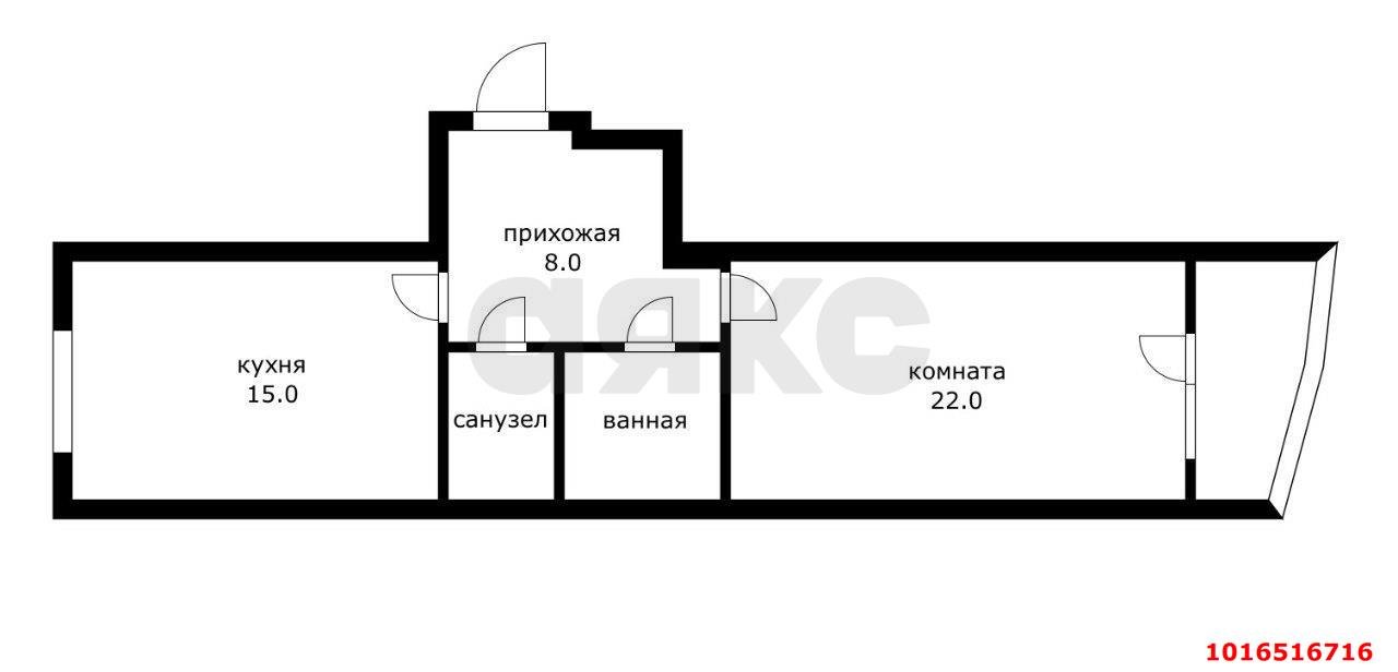 Фото №15: 1-комнатная квартира 50 м² - Краснодар, Западный внутригородской округ, мкр. Фестивальный, ул. Морская, 49