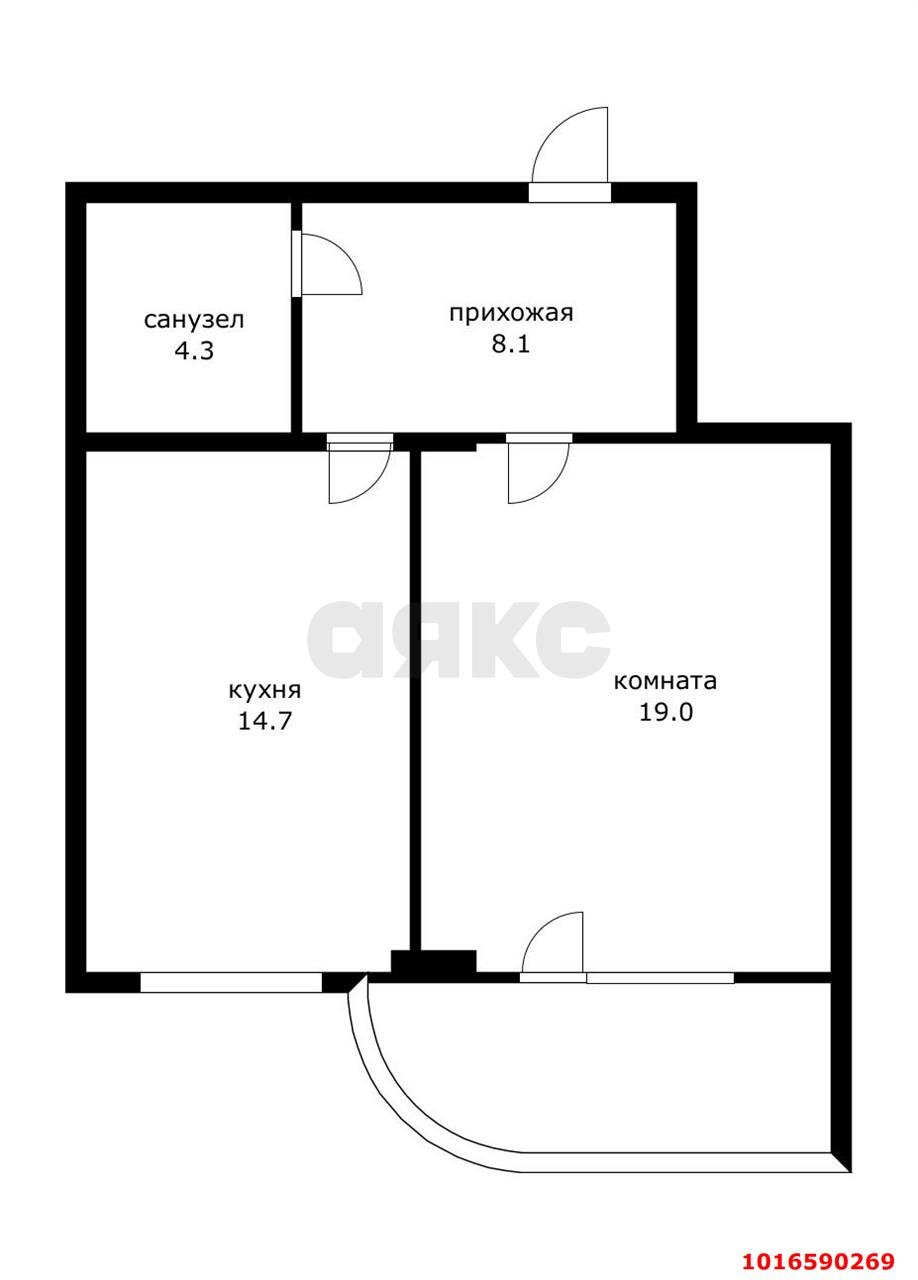 Фото №2: 1-комнатная квартира 51 м² - Краснодар, Прикубанский внутригородской округ, ЖК Валентина, мкр. 9-й километр, ул. Циолковского, 7