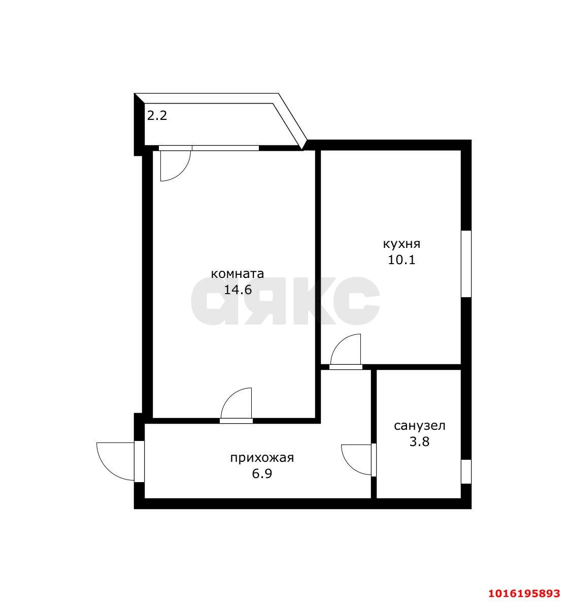Фото №14: 1-комнатная квартира 35 м² - Краснодар, Карасунский внутригородской округ, Камвольно-суконный Комбинат, ж/м ТЭЦ, ул. Краснодарская, 55