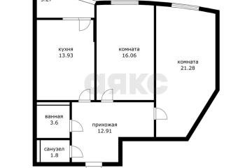 Фото №3: 2-комнатная квартира 70 м² - Краснодар, мкр. Черёмушки, ул. Вишняковой, 1/23к1
