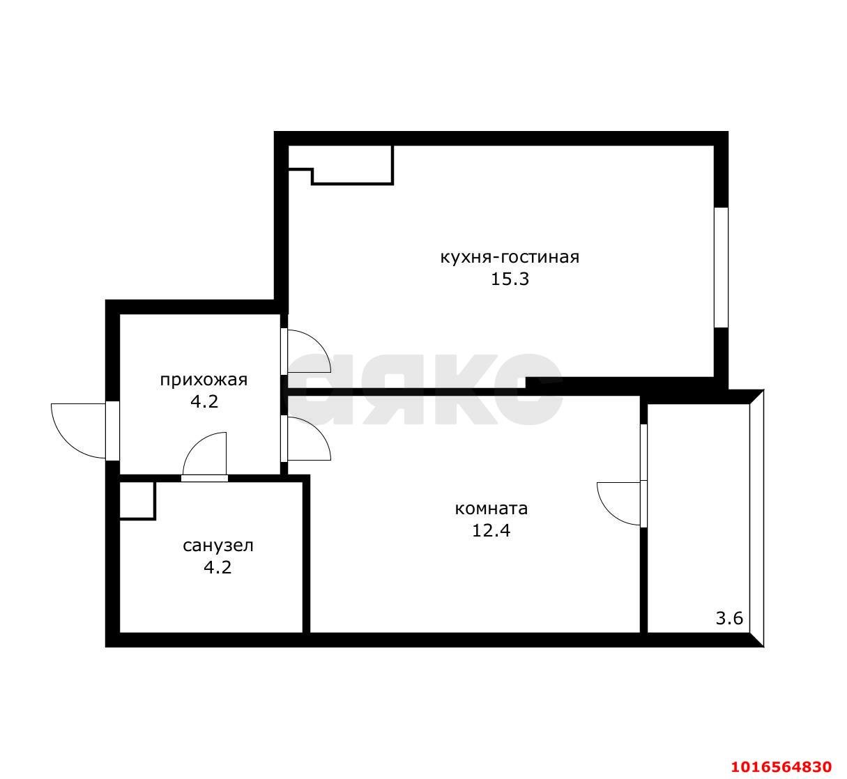 Фото №15: 1-комнатная квартира 39 м² - Краснодар, Прикубанский внутригородской округ, мкр. жилой комплекс Южане, ул. Даниила Смоляна, 71к1