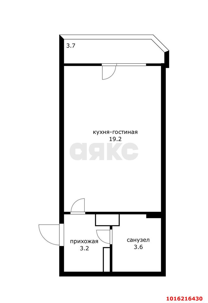 Фото №14: Студия 25 м² - Краснодар, Карасунский внутригородской округ, Камвольно-суконный Комбинат, мкр. ЖК Урал, ул. Уральская, 87/7