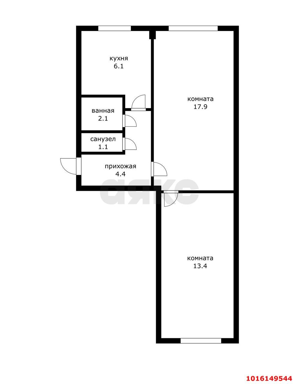 Фото №12: 2-комнатная квартира 48 м² - Краснодар, Прикубанский внутригородской округ, мкр. Фестивальный, ул. Яна Полуяна, 34