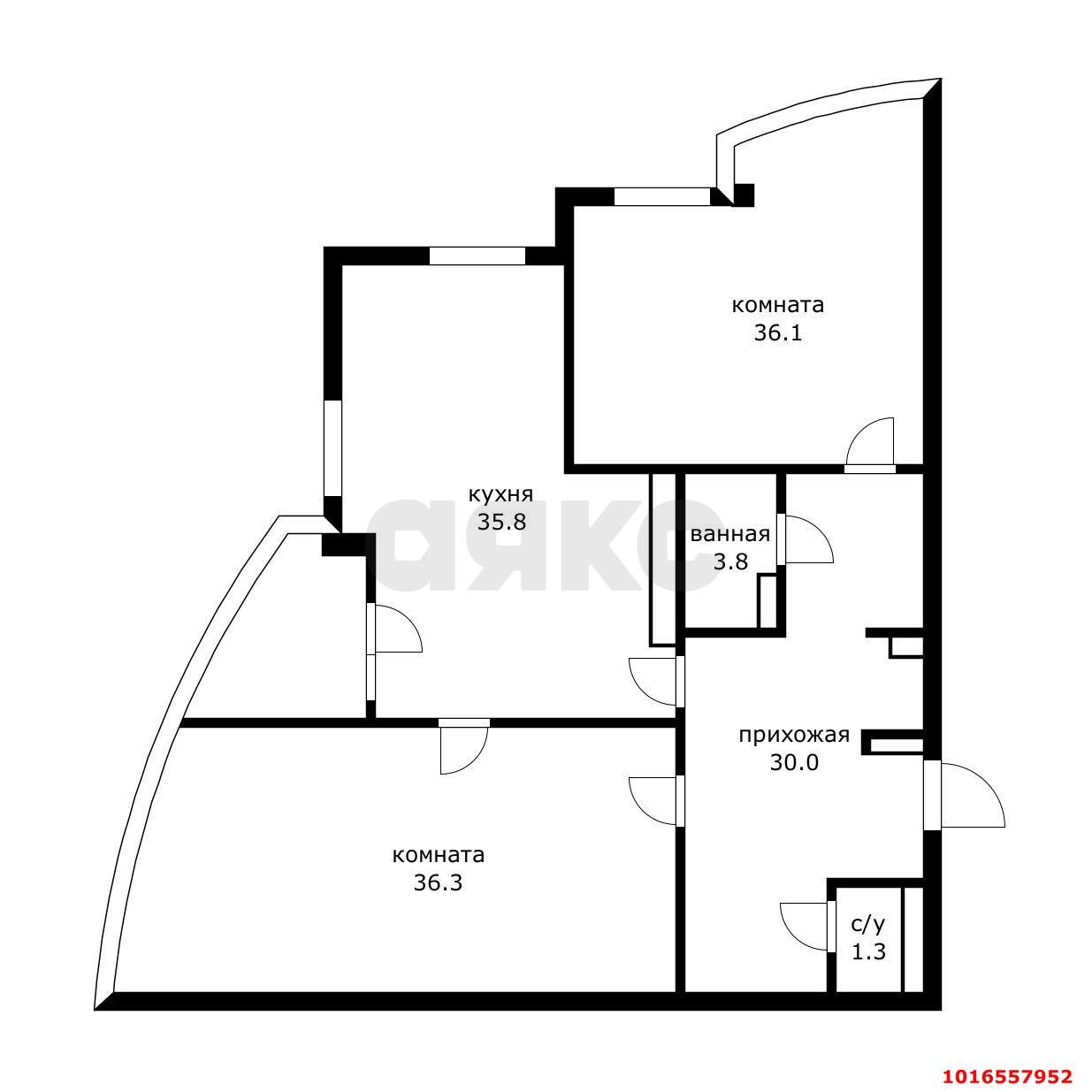 Фото №10: 3-комнатная квартира 143 м² - Краснодар, жилой комплекс Ривьера, Центральный внутригородской округ, мкр. Завод Измерительных Приборов, ул. Московская, 57/1