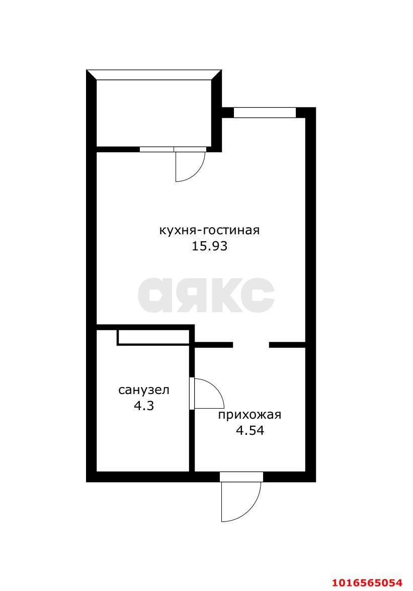 Фото №14: Студия 26 м² - Краснодар, Губернский, мкр. Прикубанский внутригородской округ, ул. им. Героя Яцкова И.В., 19к2