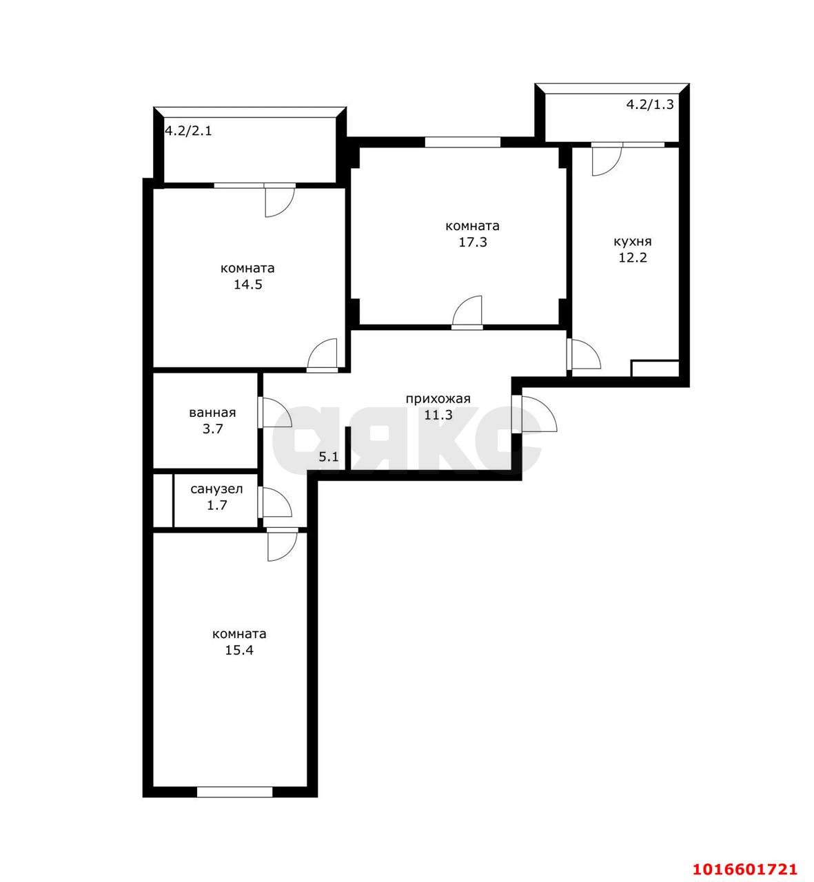 Фото №13: 3-комнатная квартира 80 м² - Краснодар, ул. Героя Хабибуллина, 15