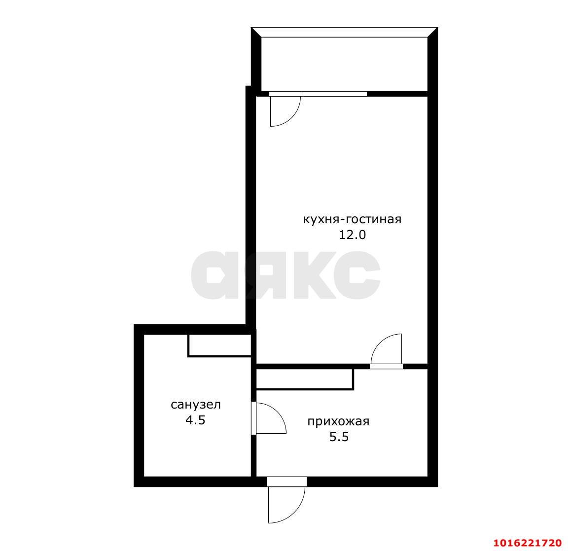 Фото №13: Студия 25 м² - Краснодар, Прикубанский внутригородской округ, имени Петра Метальникова, мкр. ЖК Выше, ул. Евгении Жигуленко, 25к3