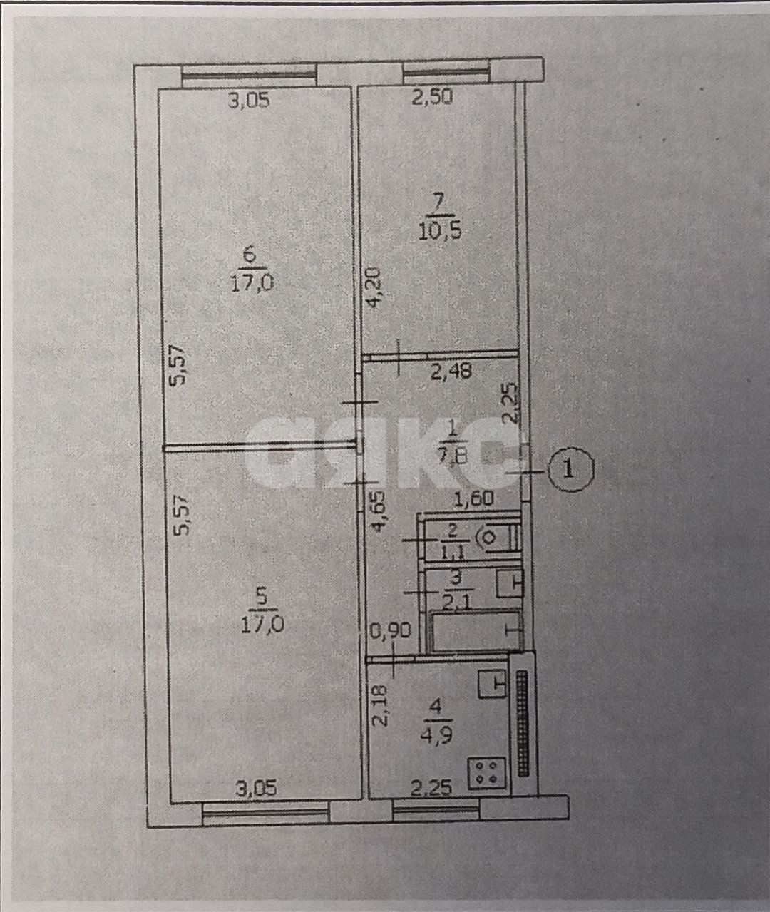 Фото №13: 3-комнатная квартира 60 м² - Луганск, Жовтневый, мкр. квартал Комарова, 28