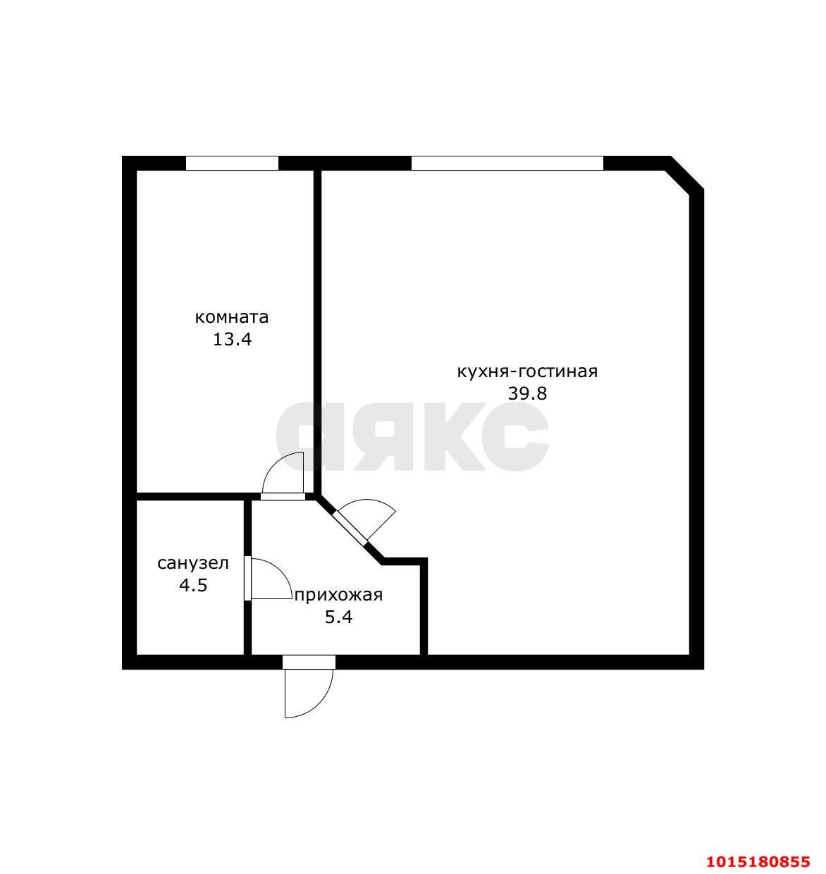 Фото №11: 1-комнатная квартира 63 м² - Ольгинка, мкр. Горизонт, 18