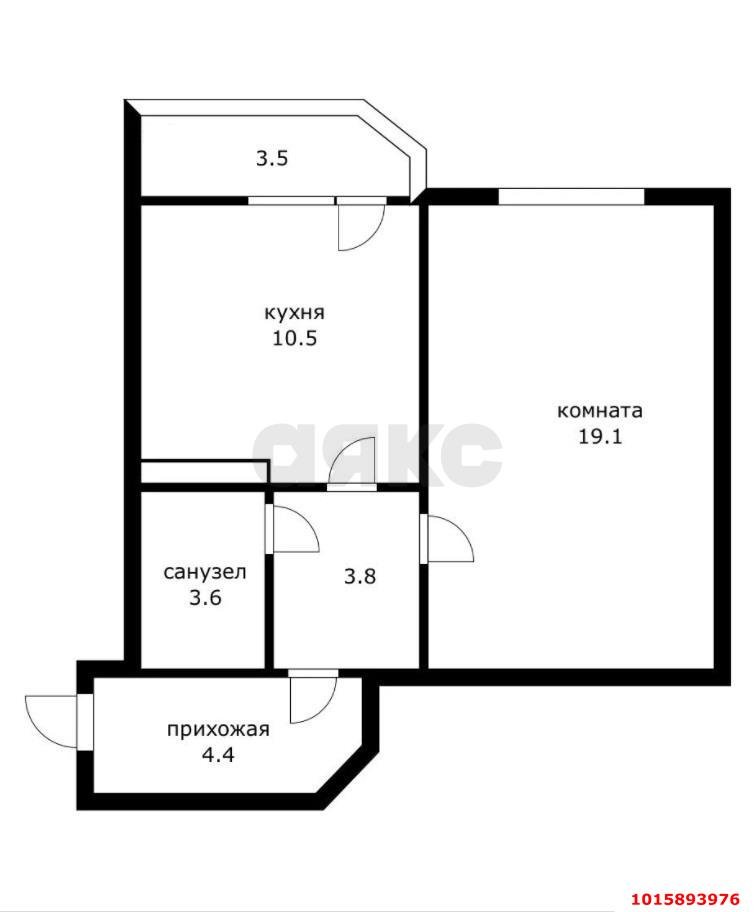 Фото №10: 1-комнатная квартира 45 м² - Яблоновский, мкр. квартал Кобцевой-1, ул. Кобцевой, 1к3