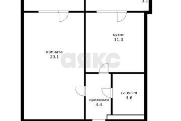 Фото №4: 1-комнатная квартира 45 м² - Краснодар, мкр. ЖК Валентина, ул. имени Дзержинского, 64/2