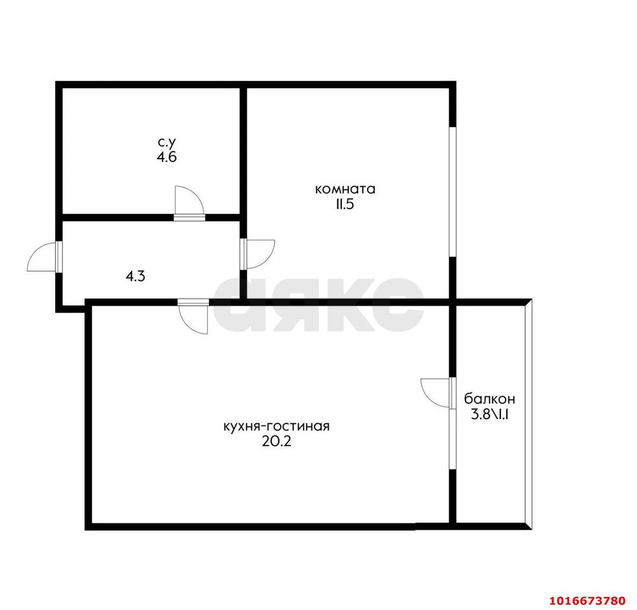 Фото №2: 1-комнатная квартира 43 м² - Краснодар, Прикубанский внутригородской округ, Завод Радиоизмерительных Приборов, жилой комплекс Любимый Дом, мкр. имени Петра Метальникова, ул. Тополиная, 48