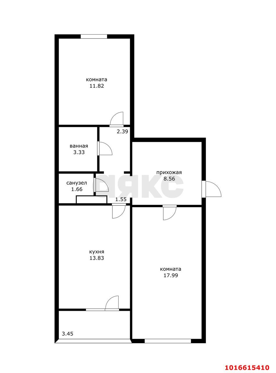 Фото №11: 2-комнатная квартира 61 м² - Краснодар, Пашковский, мкр. Карасунский внутригородской округ, ул. Фадеева, 429/1