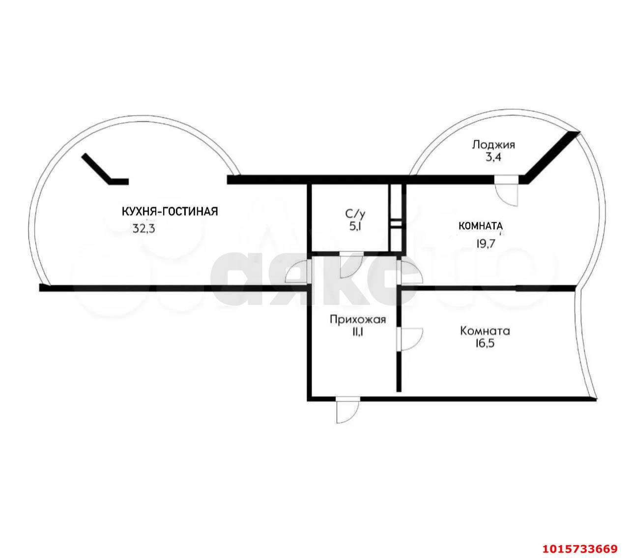 Фото №4: 3-комнатная квартира 85 м² - Краснодар, Прикубанский внутригородской округ, Краевая Клиническая Больница, мкр. жилой комплекс Флотилия, ул. имени 40-летия Победы, 178к3