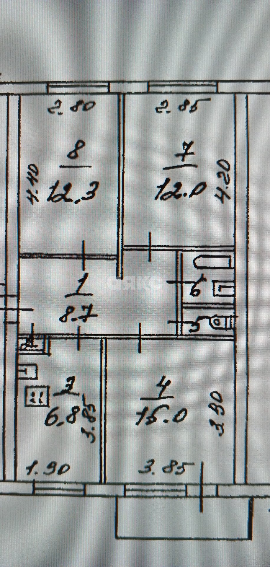 Фото №15: 3-комнатная квартира 58 м² - Нижнекамск, 6-й, мкр. 6-й, ул. 50 лет Октября, 6А