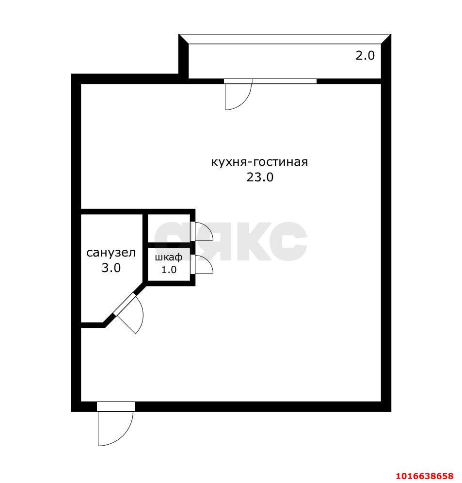 Фото №4: 1-комнатная квартира 30 м² - Краснодар, ул. Ставропольская, 113