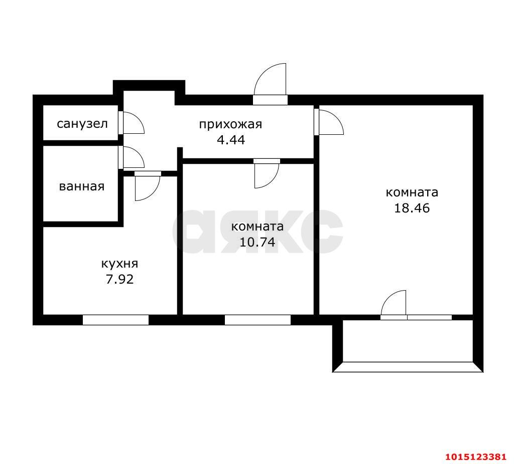 Фото №8: 2-комнатная квартира <span class="whitespace-nowrap">52 м²</span>, <span class="whitespace-nowrap">3/10 эт.</span> - Краснодар, Карасунский внутригородской округ, мкр. Гидростроителей, ул. имени Невкипелого, 25