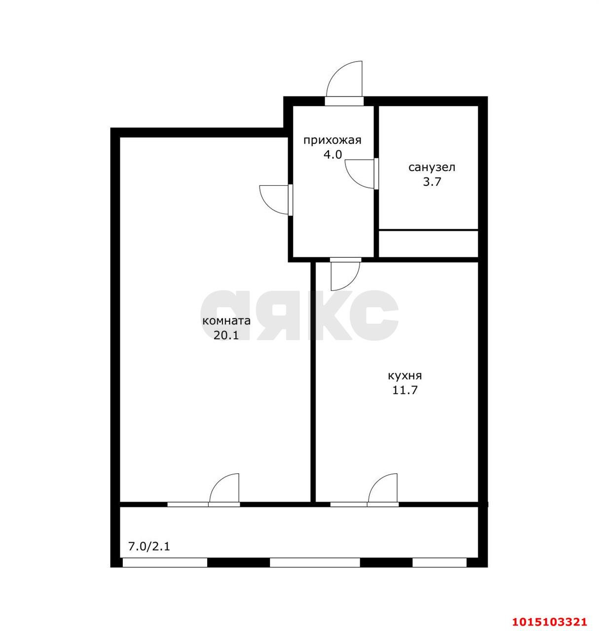 Фото №11: 1-комнатная квартира 43 м² - Краснодар, Прикубанский внутригородской округ, ЖК Небо, мкр. 9-й километр, ул. Ярославская, 115