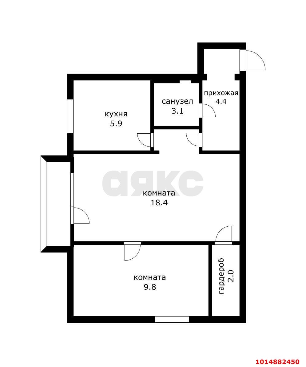Фото №19: 2-комнатная квартира 47 м² - Краснодар, Центральный внутригородской округ, мкр. Центральный, ул. Коммунаров, 239