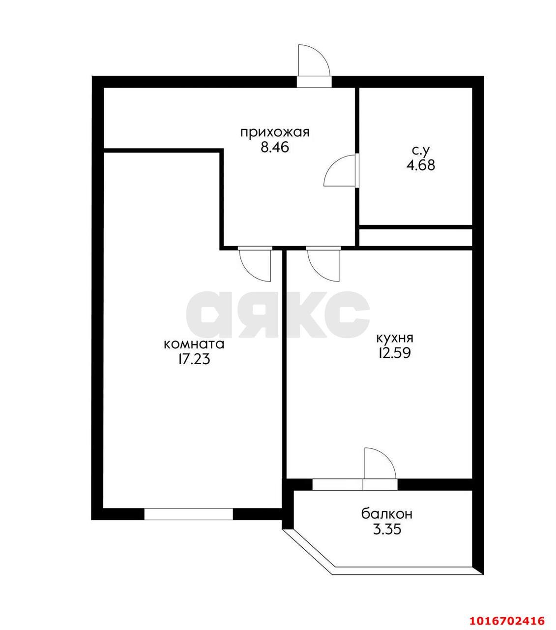Фото №9: 1-комнатная квартира 45 м² - Краснодар, Прикубанский внутригородской округ, имени Петра Метальникова, мкр. ЖК Лучший, ул. Ростовское шоссе, 30/7к2