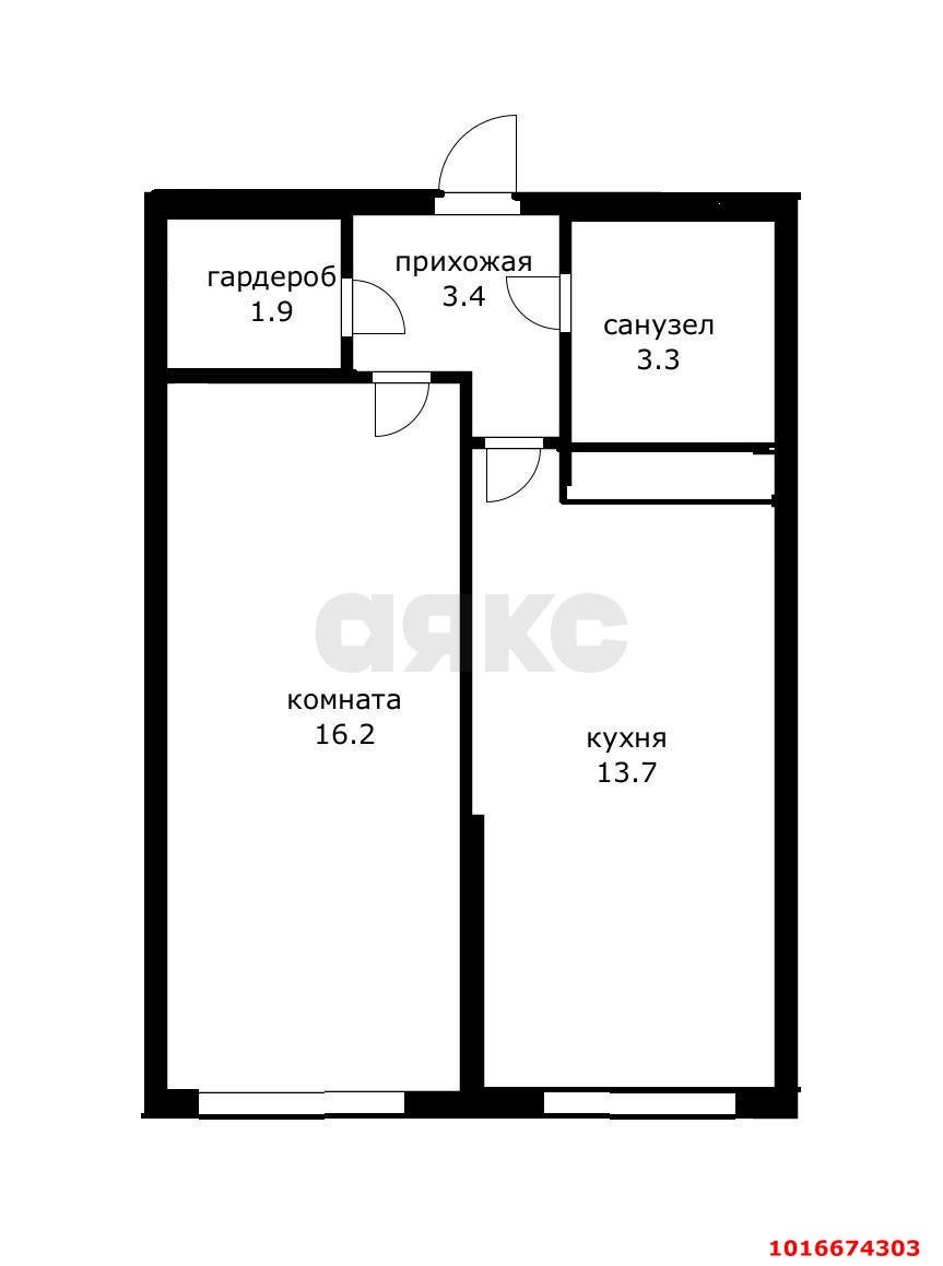 Фото №14: 1-комнатная квартира 38 м² - Краснодар, Прикубанский внутригородской округ, мкр. жилой комплекс Самолёт-3, ул. Ивана Беличенко, 86