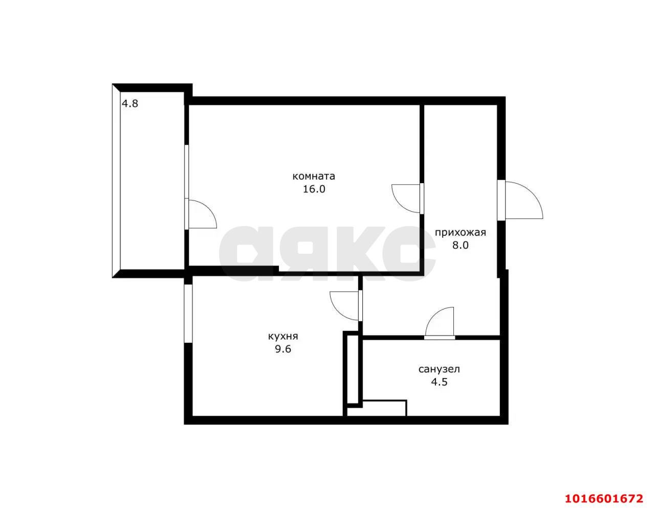 Фото №12: 1-комнатная квартира 37 м² - Краснодар, Западный внутригородской округ, Кожзавод, мкр. Военный городок № 1, ул. имени Калинина, 350/7