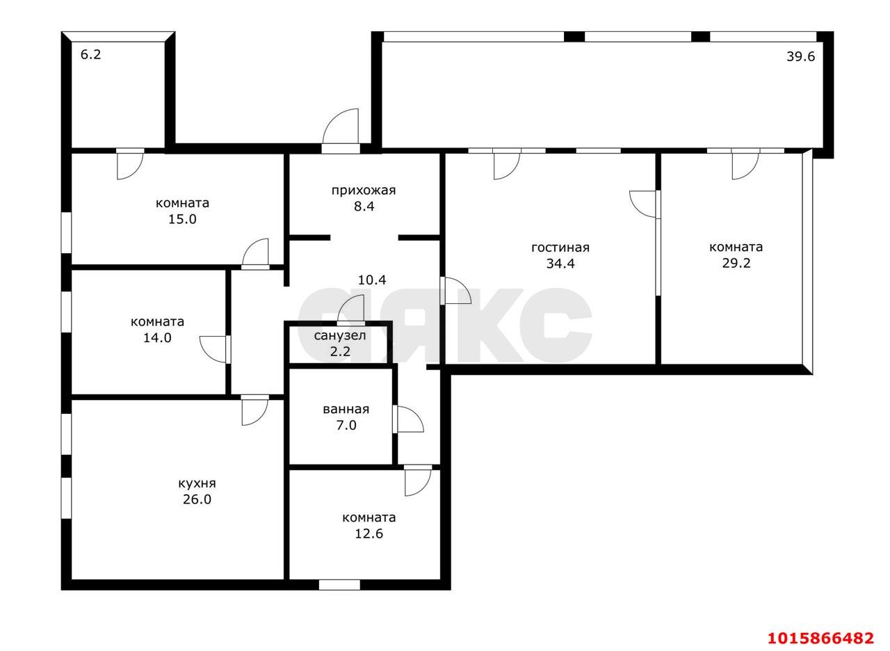 Фото №4: 5+-комнатная квартира 250 м² - Краснодар, мкр. Западный внутригородской округ, ул. Гагарина