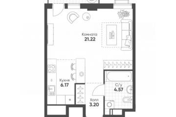 Фото №1: 1-комнатная квартира 36 м² - Мариуполь, р. Жовтневый, ул. Административная площадь