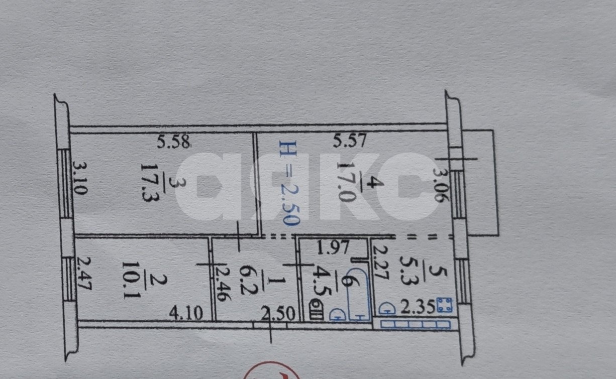Фото №13: 3-комнатная квартира 60 м² - Мариуполь, р. Центральный, пр-кт Строителей, 66