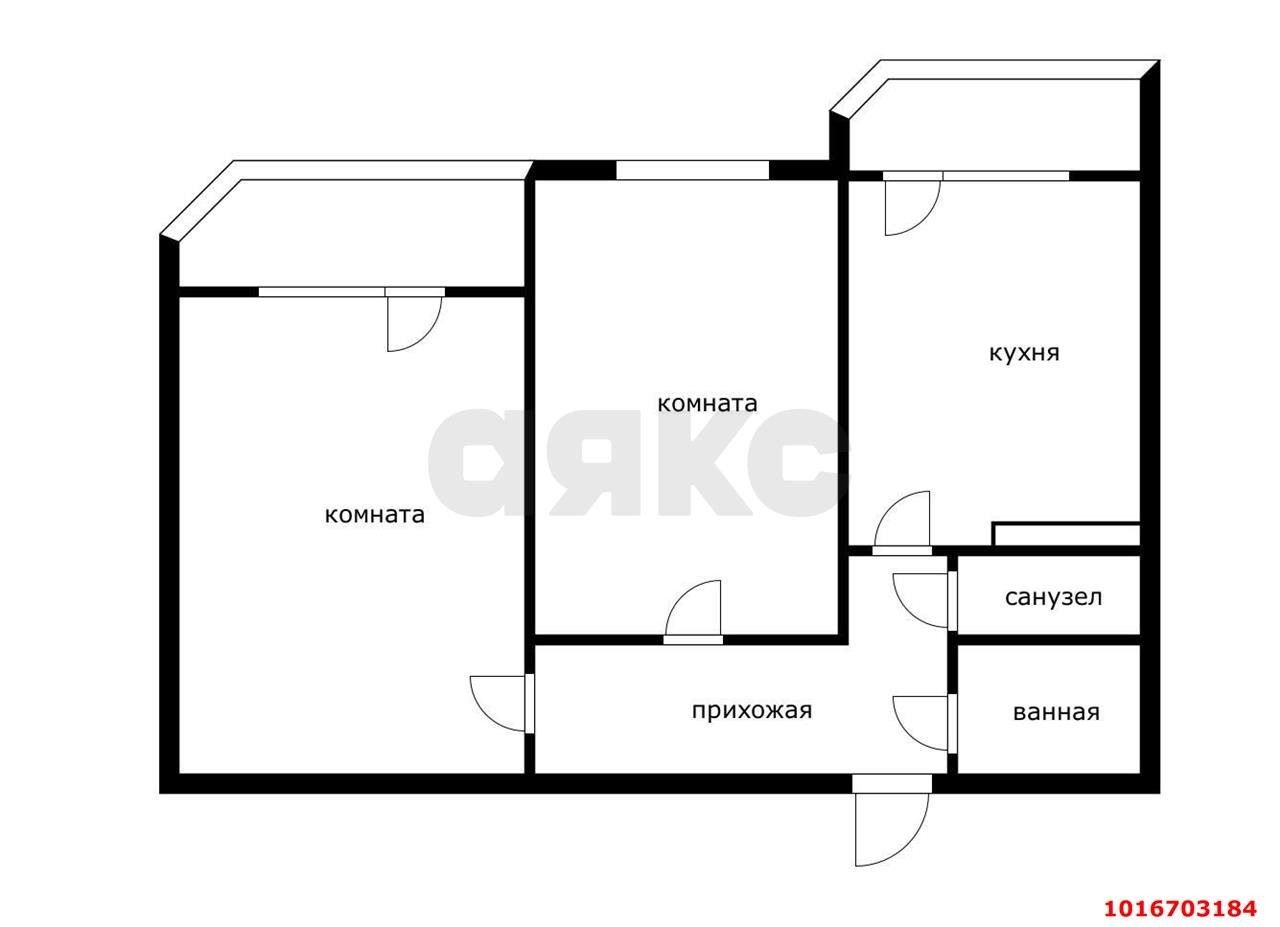 Фото №15: 2-комнатная квартира 56 м² - Краснодар, Прикубанский внутригородской округ, мкр. Московский, ул. им. Артюшкова В.Д., 21