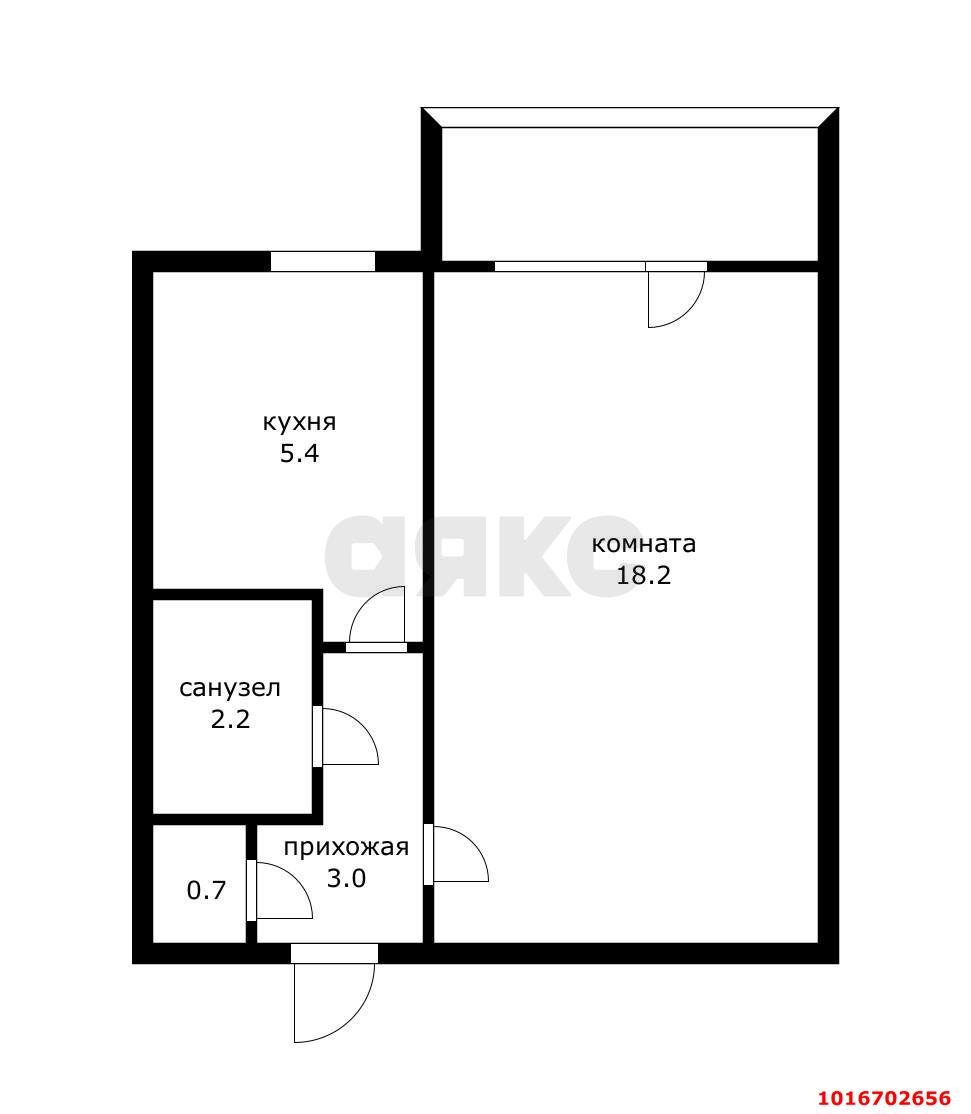 Фото №6: 1-комнатная квартира 32 м² - Краснодар, Карасунский внутригородской округ, Центральный внутригородской округ, мкр. Черёмушки, ул. Селезнёва, 88
