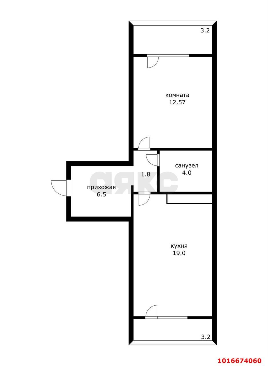 Фото №16: 1-комнатная квартира 44 м² - Краснодар, Прикубанский внутригородской округ, мкр. Восточно-Кругликовский, ул. Генерала Трошева, 25