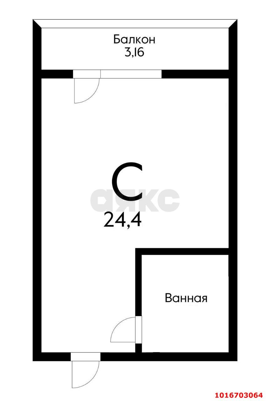 Фото №9: Студия 28 м² - Краснодар, Славянский, мкр. Прикубанский внутригородской округ, ул. Заполярная, 37к2