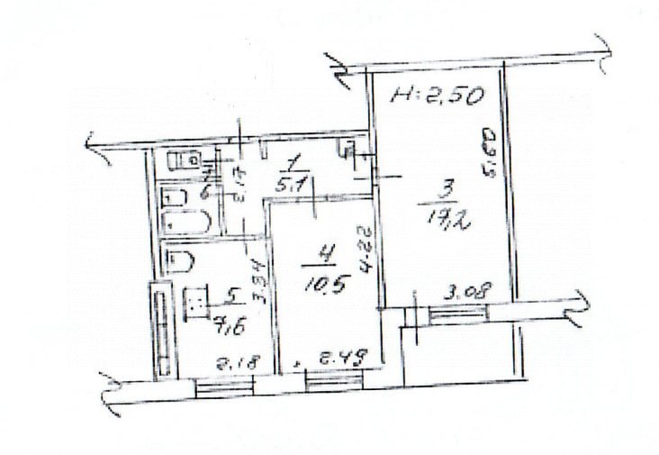 Фото №8: 2-комнатная квартира 45 м² - Мариуполь, Жовтневый, Западный, мкр. 21-й, б-р Шевченко, 305