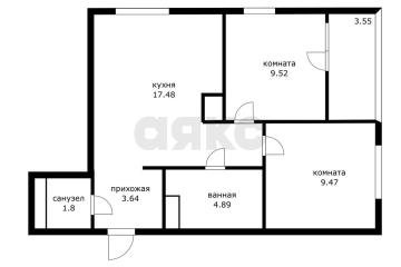Фото №2: 2-комнатная квартира 48 м² - Краснодар, мкр. жилой квартал Патрики, ул. Сормовская, 1/2к2