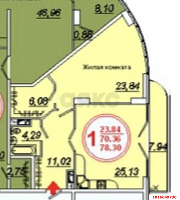 Фото №19: 2-комнатная квартира 78 м² - Краснодар, мкр. Западный внутригородской округ, ул. имени Дзержинского, 93к2