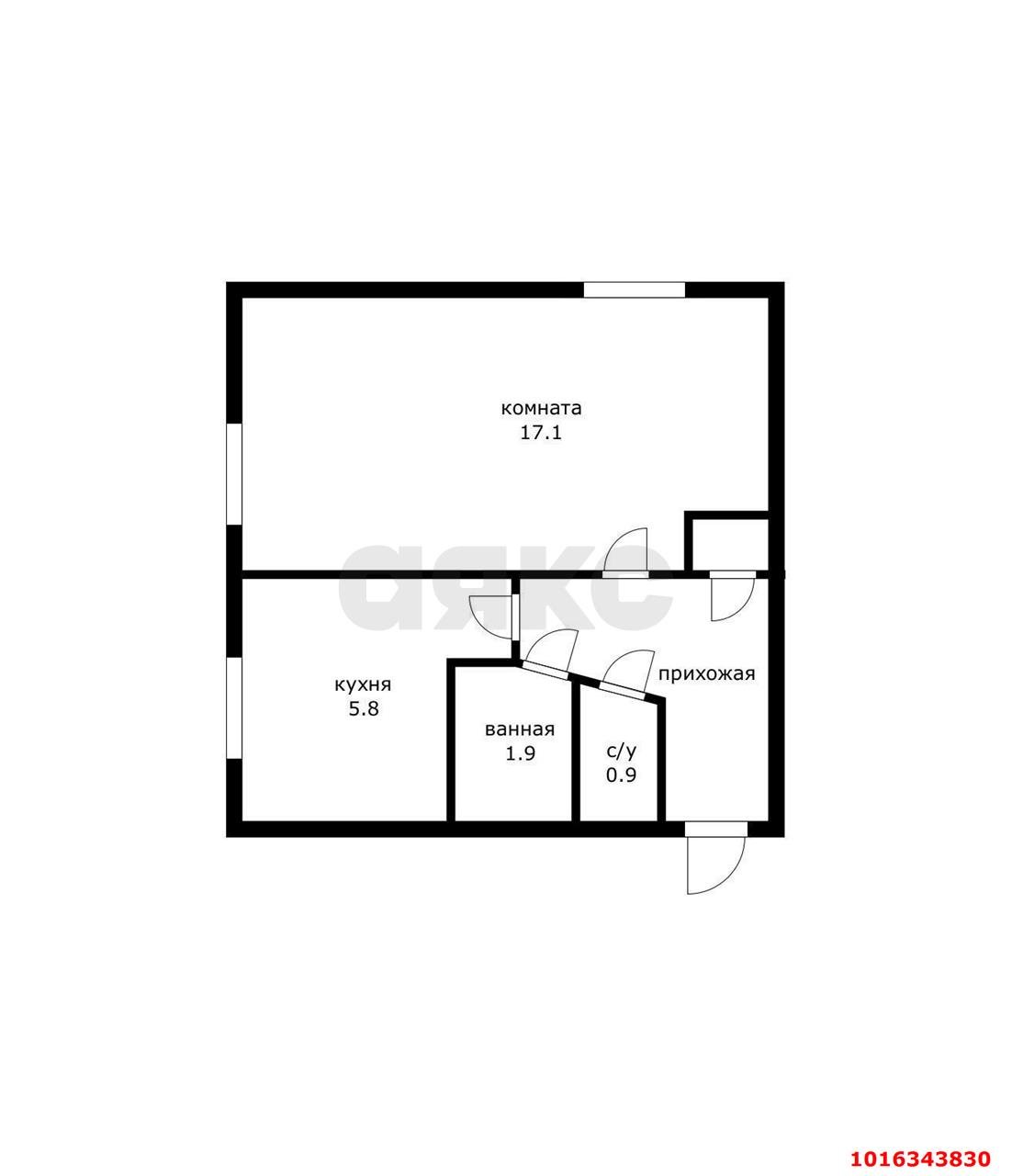 Фото №5: 1-комнатная квартира 30 м² - Краснодар, Западный внутригородской округ, мкр. Фестивальный, ул. Фестивальная, 38
