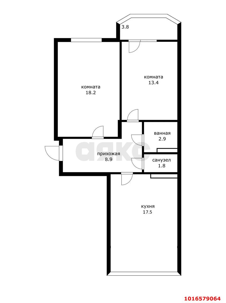 Фото №20: 2-комнатная квартира 65 м² - Краснодар, Прикубанский внутригородской округ, мкр. Достояние, ул. Григория Булгакова, 8к1