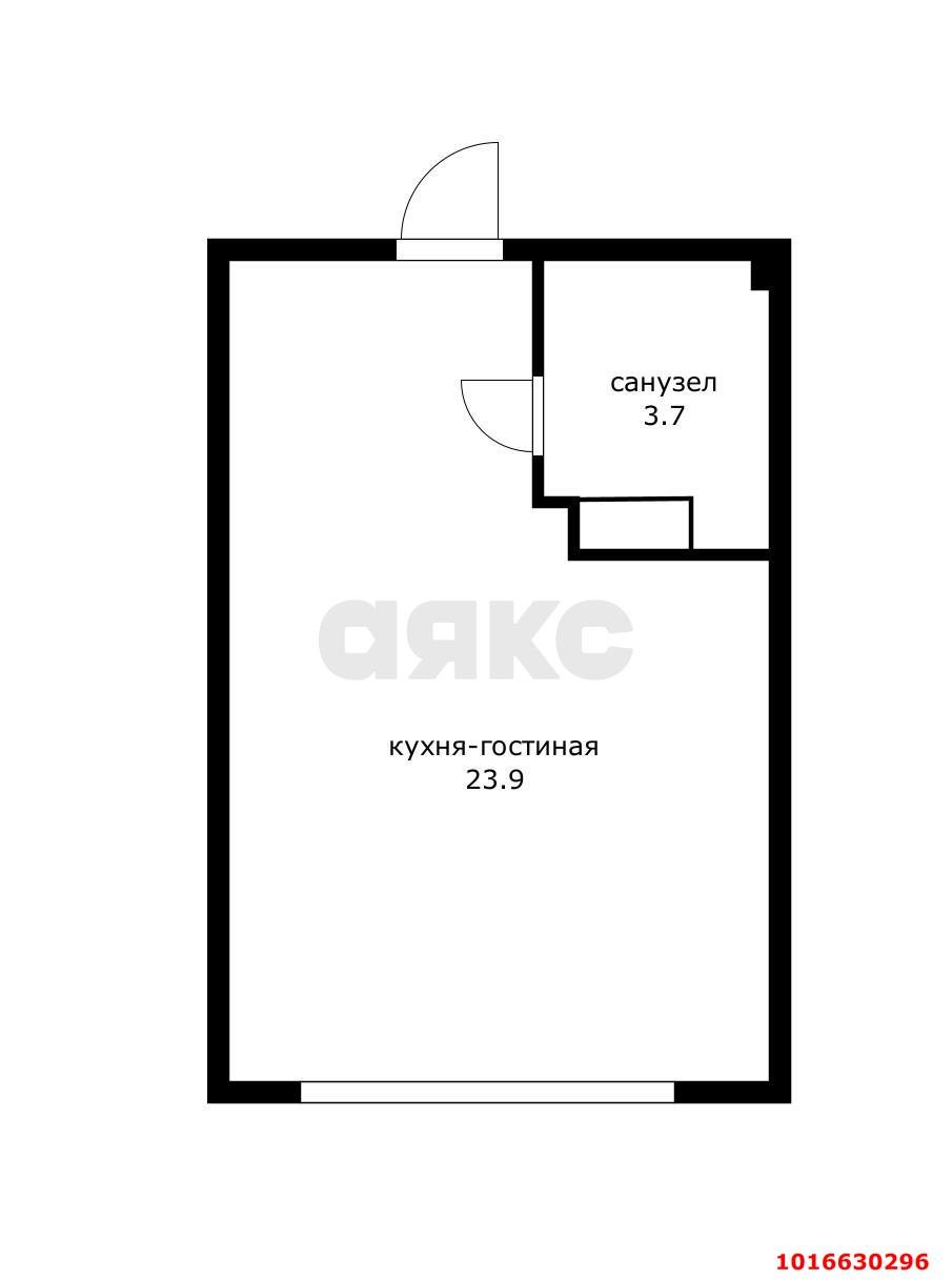 Фото №5: Студия 27 м² - Краснодар, Прикубанский внутригородской округ, мкр. жилой комплекс Самолёт-6, ул. Ивана Беличенко, 92к4