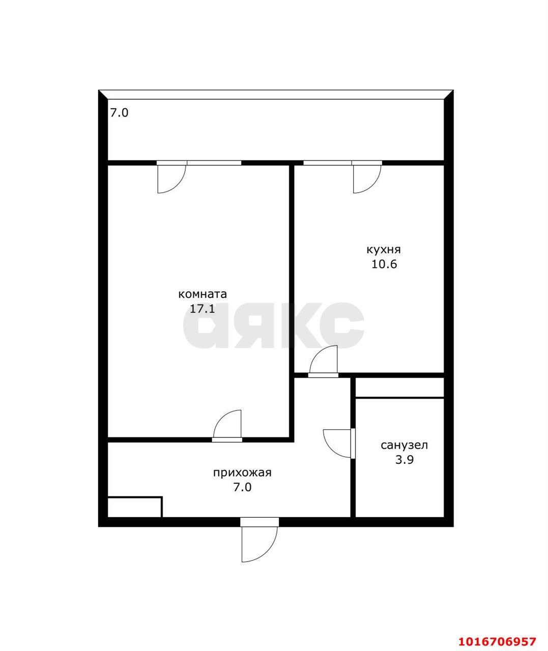 Фото №14: 1-комнатная квартира 45 м² - Краснодар, Карасунский внутригородской округ, Пашковский, жилой комплекс Гарант, мкр. Участок №24, ул. Трудовой Славы, 43к1