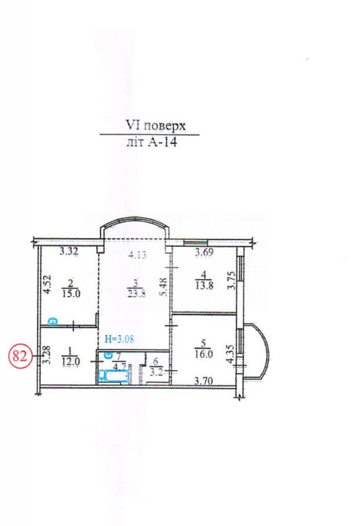 Фото №19: 3-комнатная квартира 95 м² - Мариуполь, р. Центральный, ул. Писарева, 28