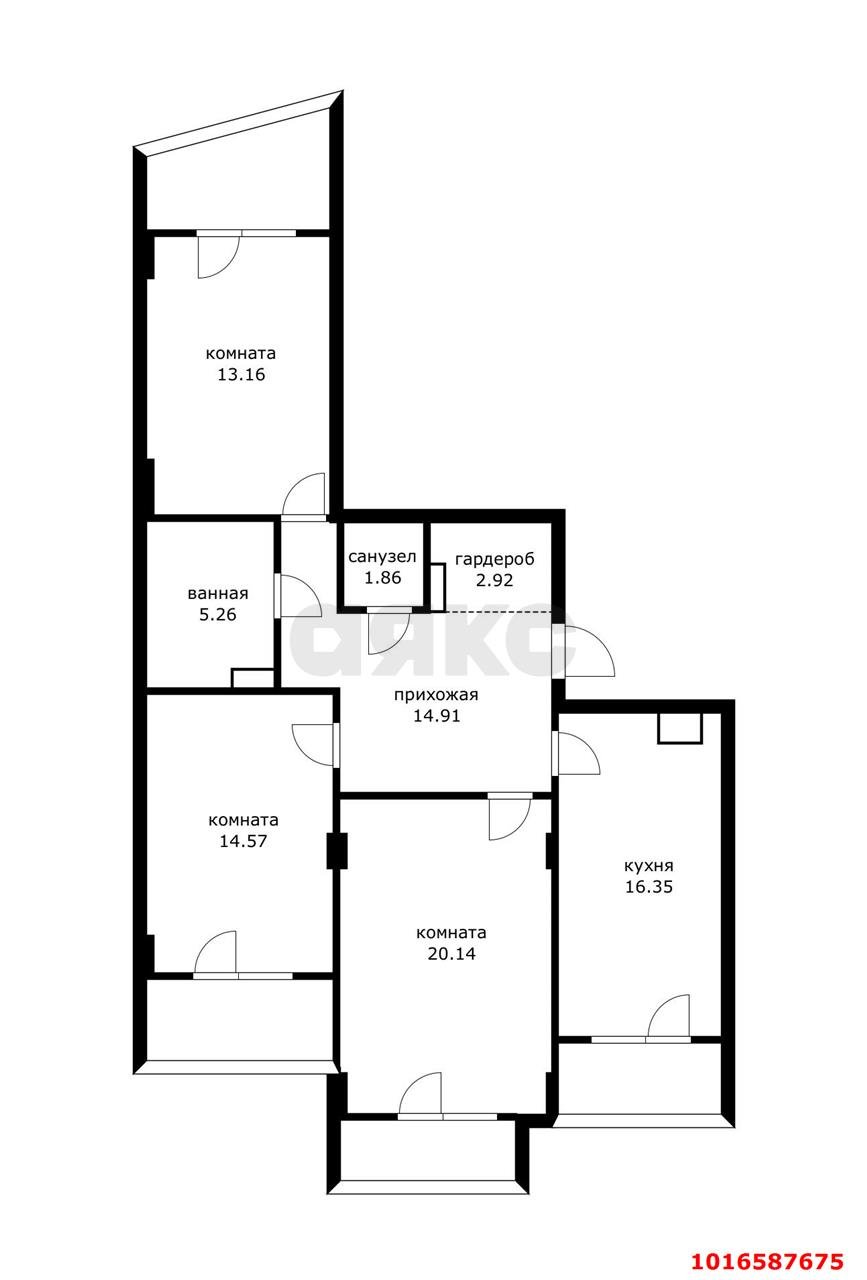 Фото №11: 3-комнатная квартира 105 м² - Краснодар, Центральный внутригородской округ, мкр. Завод Измерительных Приборов, ул. Московская, 59
